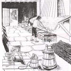 Reconstitution d’un atelier de "façonneur de sel" d’après les textes du XVIIIème siècle