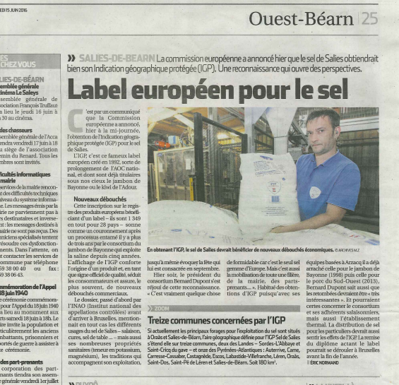 (FRA) Sud-Ouest – 15 juin 2016