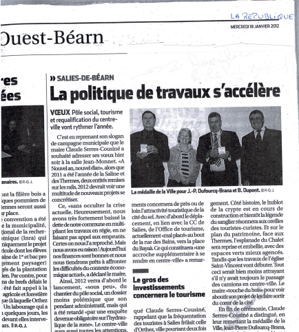 (FRA) La République des Pyrénées – 18 janvier 2012